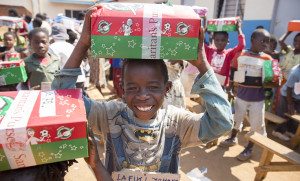 shoebox distribution in Gwirize, Malawi