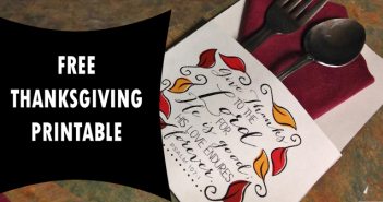 Free printable: Thanksgiving invitation and table decorative utensil holder thanksgiving-printable
