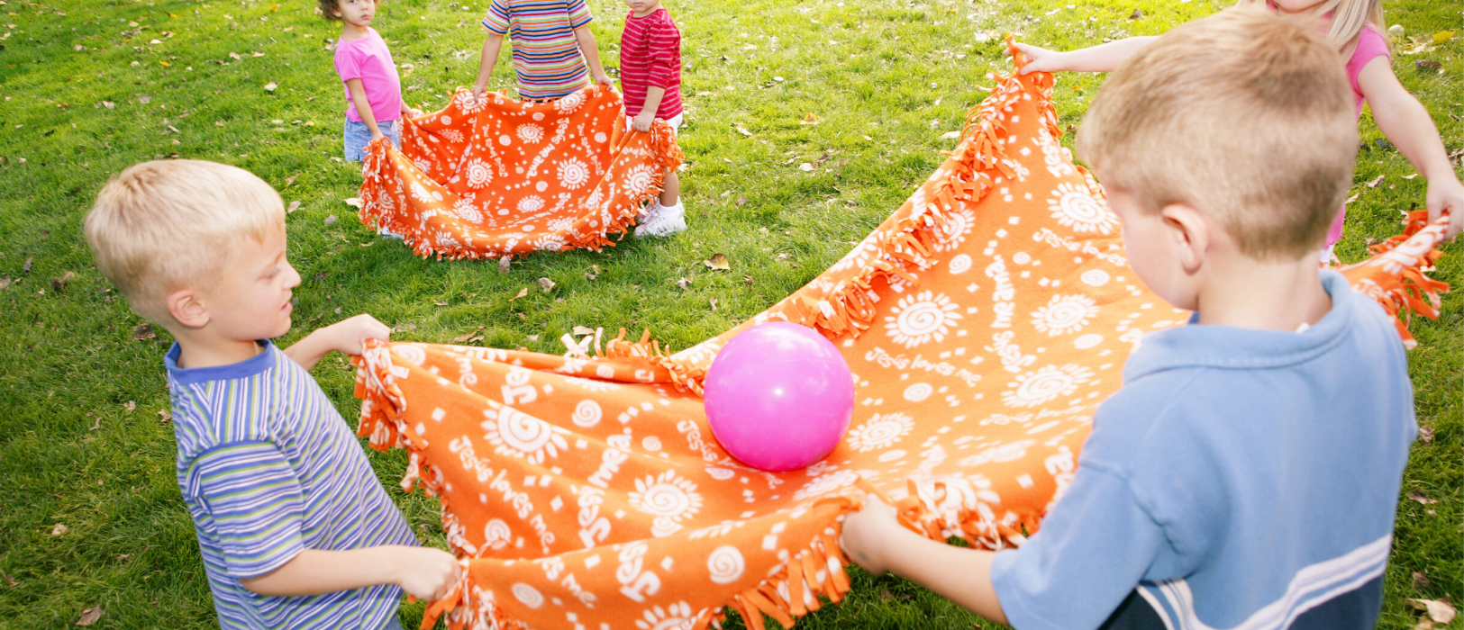 Bible Game Grow Friendship With Blanket Volleyball