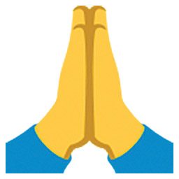 A prayer emoji.