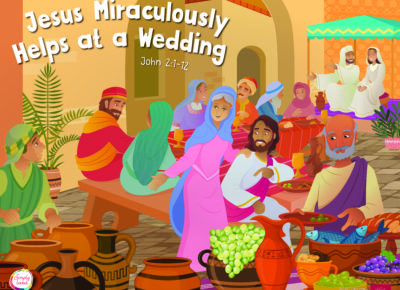 Jesus miraculously helps at a wedding.