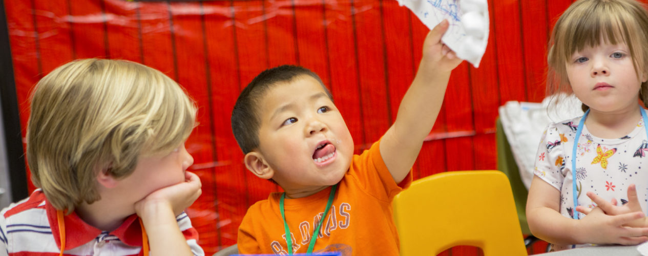 preschoolers learn about Jesus' miraculous catch of fish