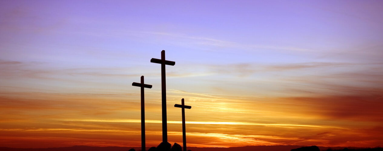 three crosses to represent Easter