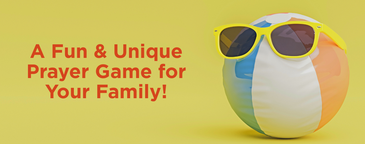 graphic with beach ball and headline