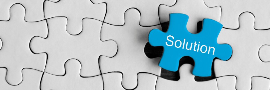 Solution piece in a puzzle