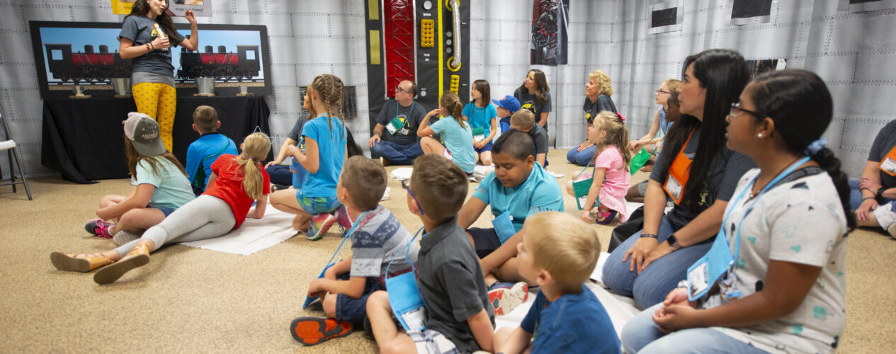 children sitting in class