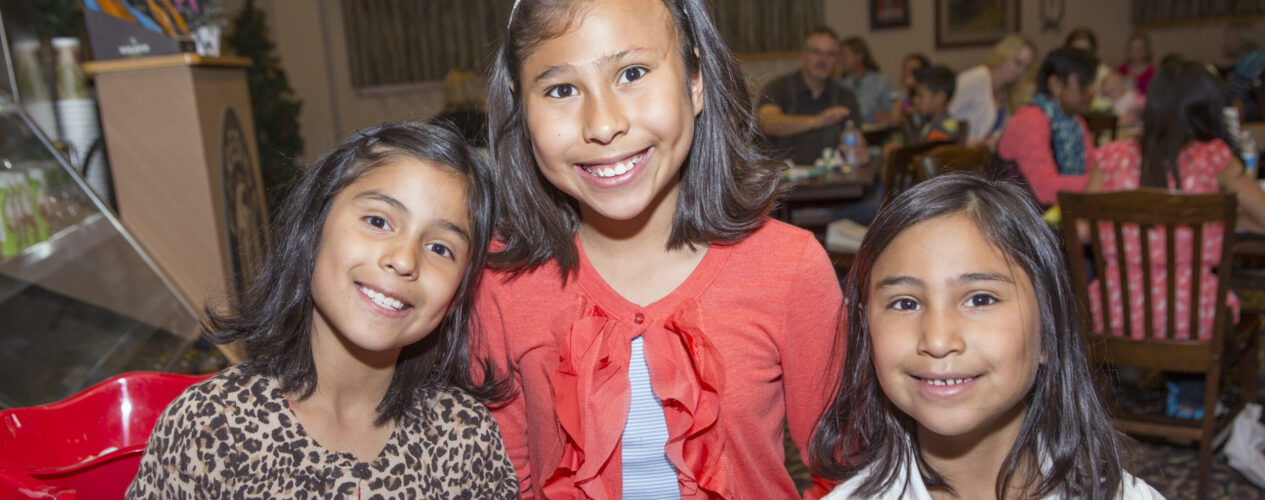 Preteens having fun during a Valentine’s Day Bible lesson.