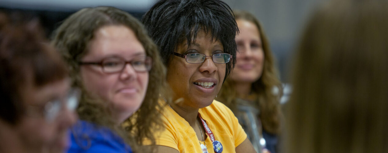 children's ministry volunteers at a training meeting