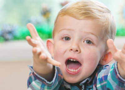 toddler in church nursery setting
