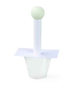 ping-pong ball over a plastic cup for an object lesson